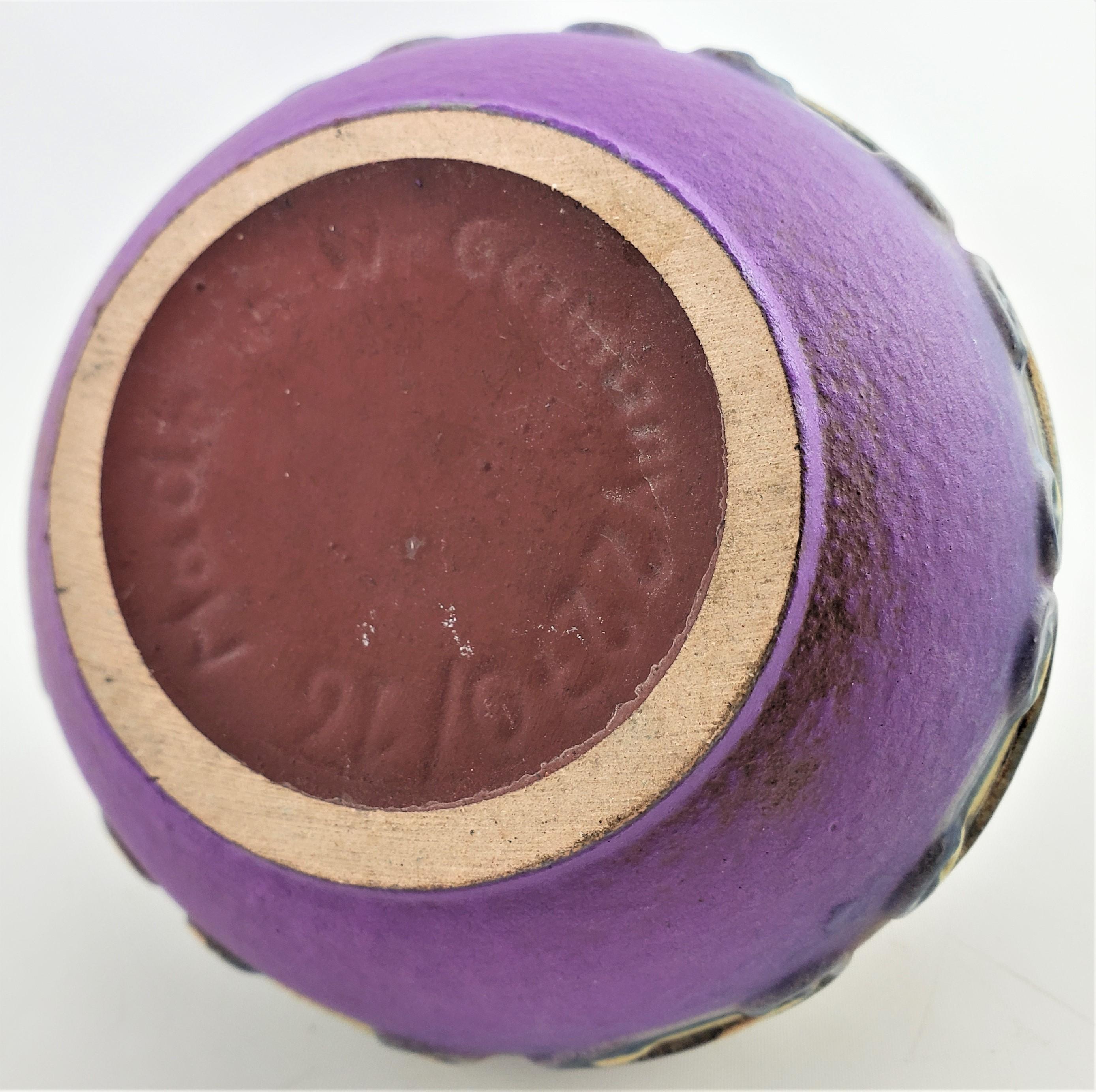 Walter Gerhards West German Art Pottery 2270/16 Purple Mid-Century Modern Vase For Sale 6