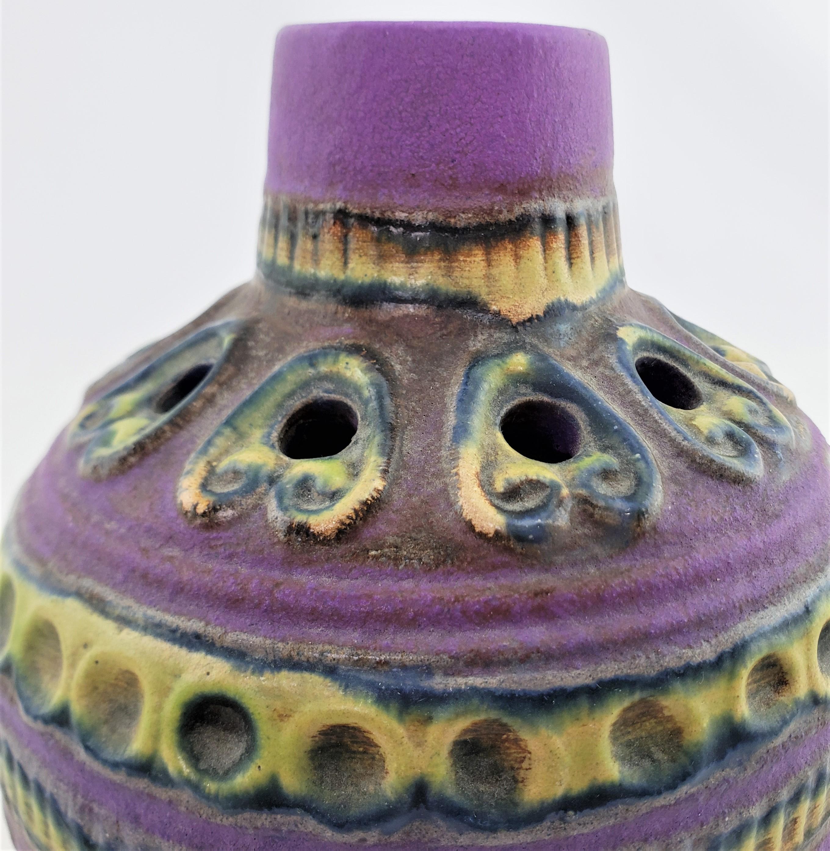 Walter Gerhards West German Art Pottery 2270/16 Purple Mid-Century Modern Vase For Sale 8