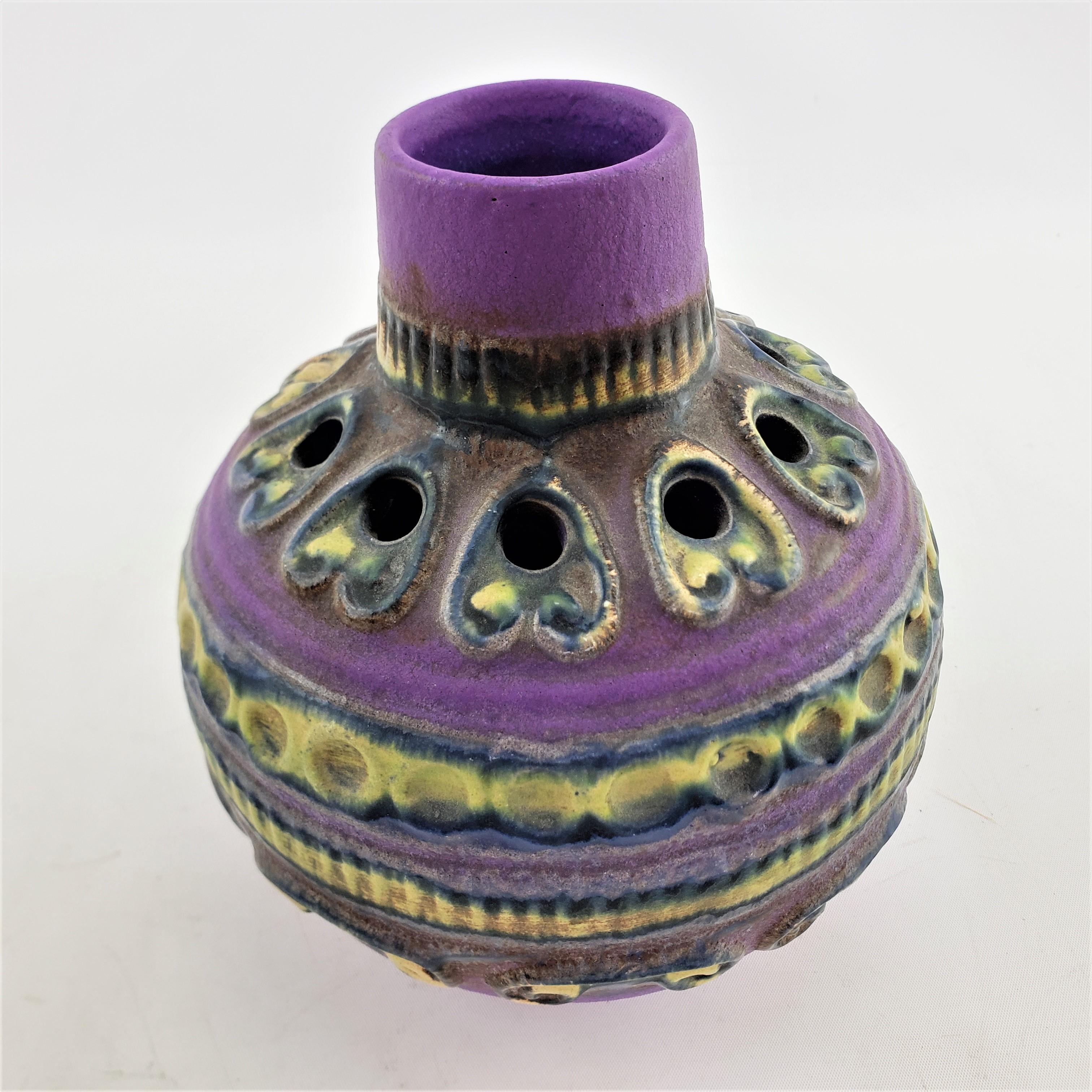 Walter Gerhards West German Art Pottery 2270/16 Purple Mid-Century Modern Vase For Sale 2