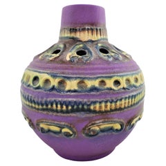 Walter Gerhards West German Art Pottery 2270/16 Purple Mid-Century Modern Vase