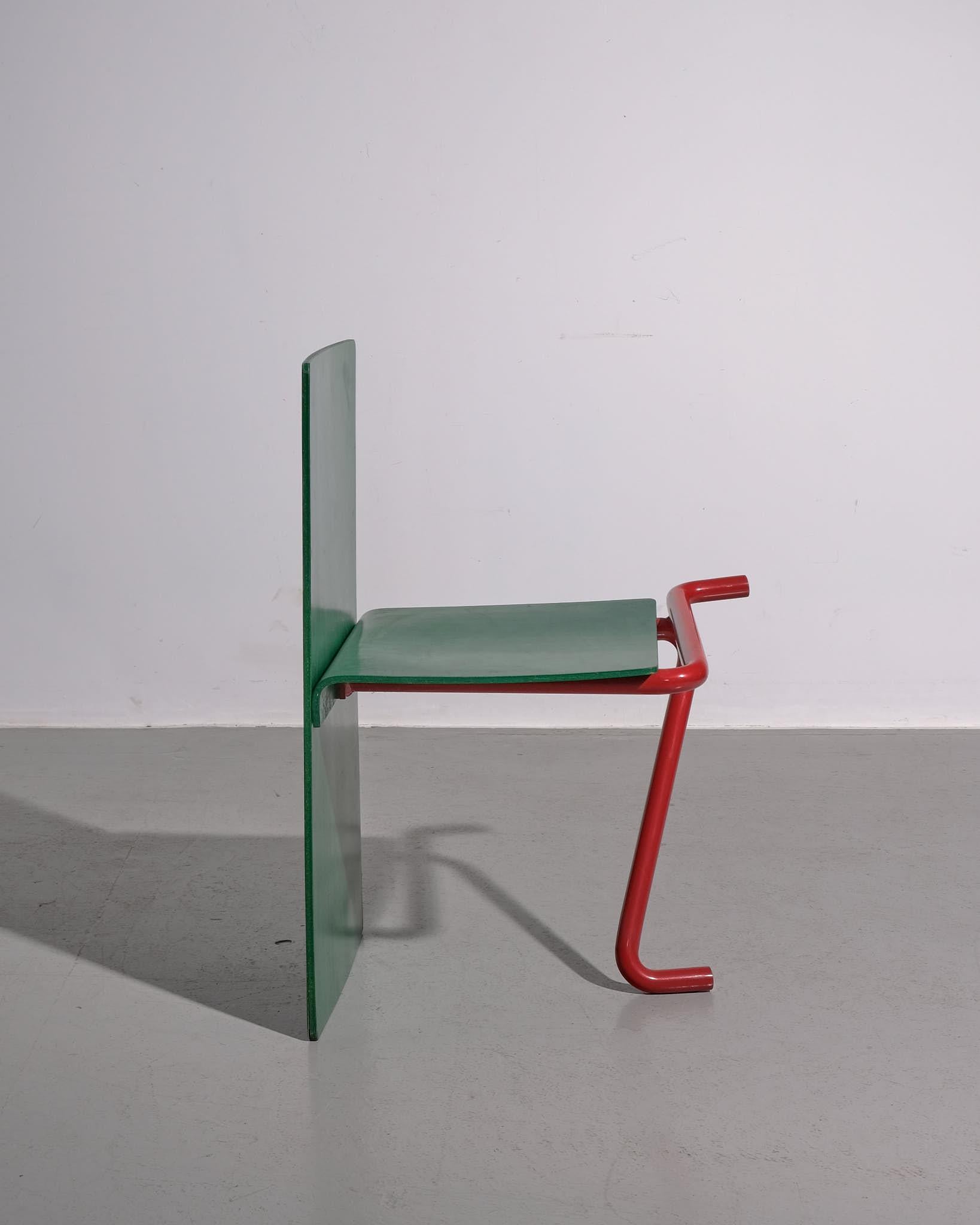 Mid-Century Modern Walter Gerth Post Modern Joke Chair For Strässle Söhne 1986