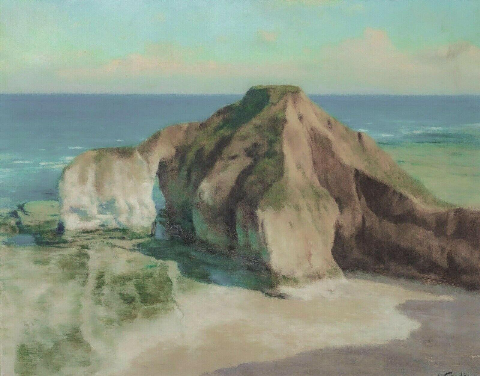 High Stacks Flamborough Head, Yorkshire, 20th Century - Painting by Walter GOODIN
