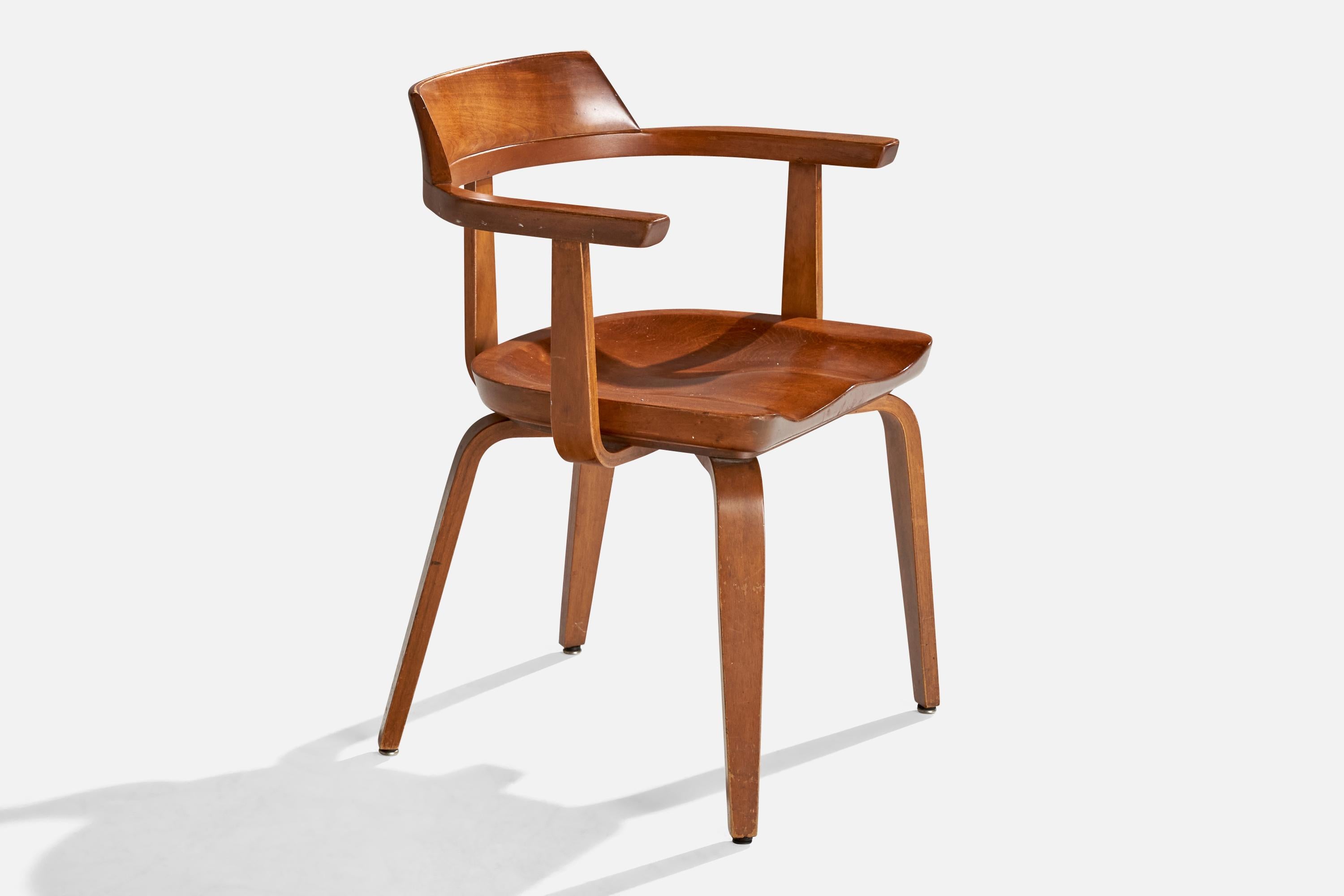 Walter Gropius, Fauteuils, bouleau, Autriche, années 1950 Bon état - En vente à High Point, NC