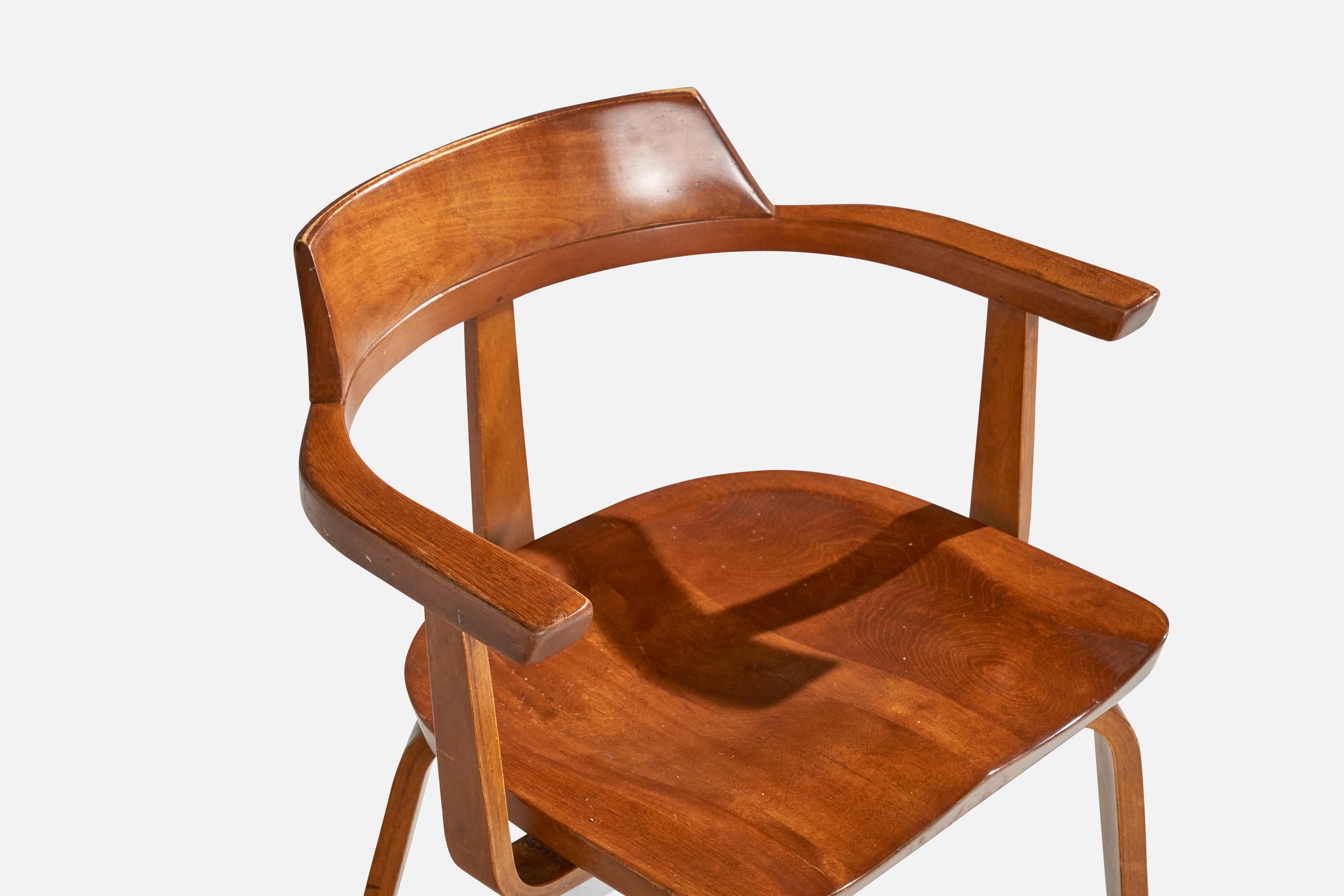 Walter Gropius, Fauteuils, bouleau, Autriche, années 1950 en vente 2
