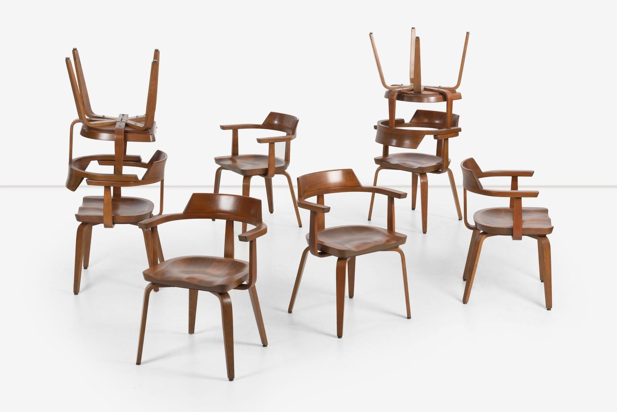 Autrichien Ensemble de huit fauteuils Walter Gropius pour Thonet, 1951 en vente