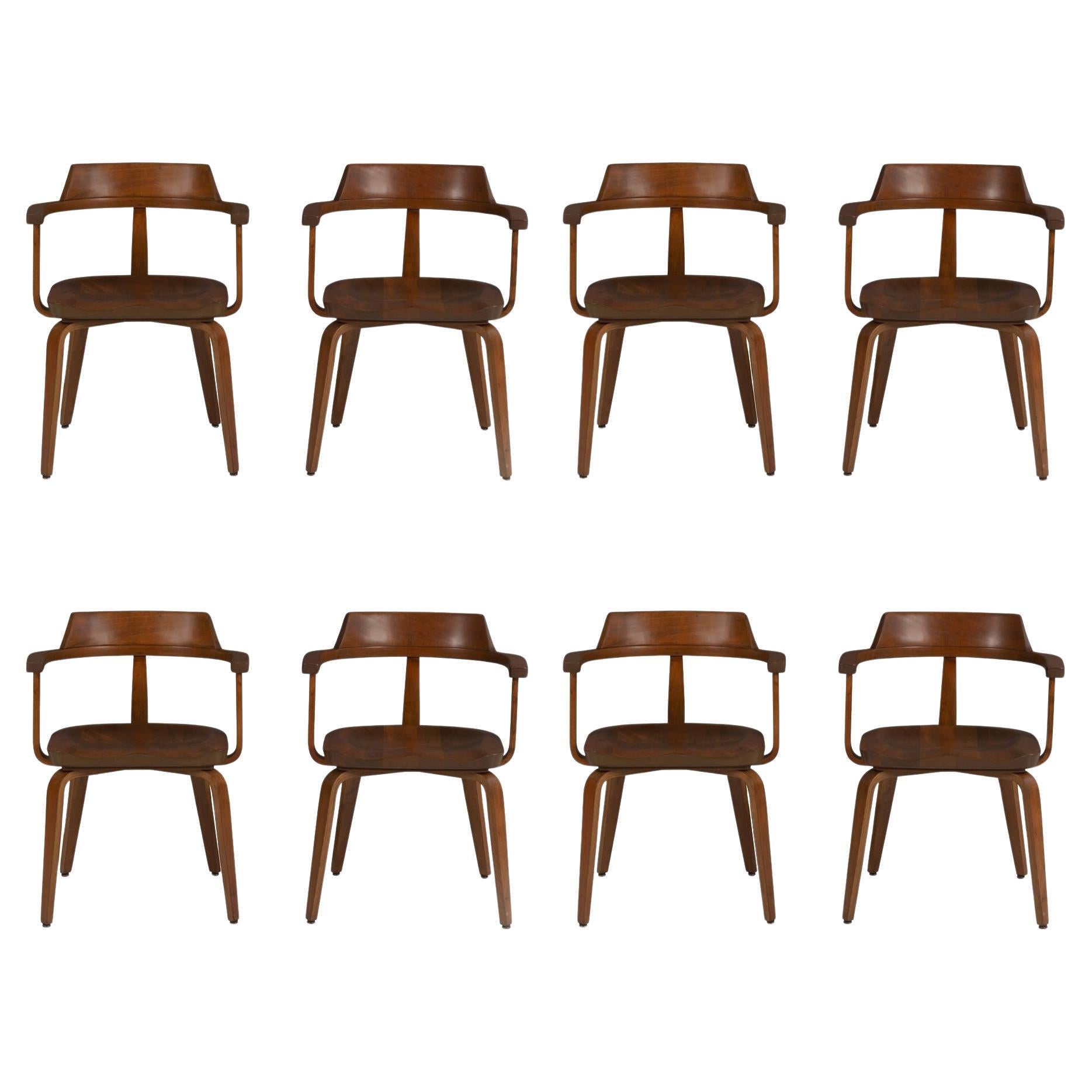 Walter Gropius Armlehnstühle für Thonet Achtergruppe 1951