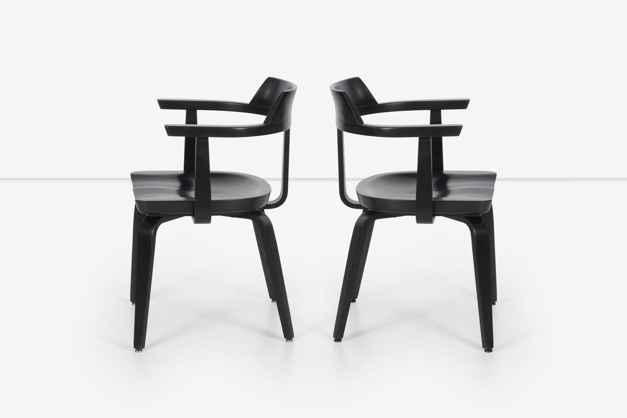 Lacquered Walter Gropius Armchairs for Thonet Set of Eight