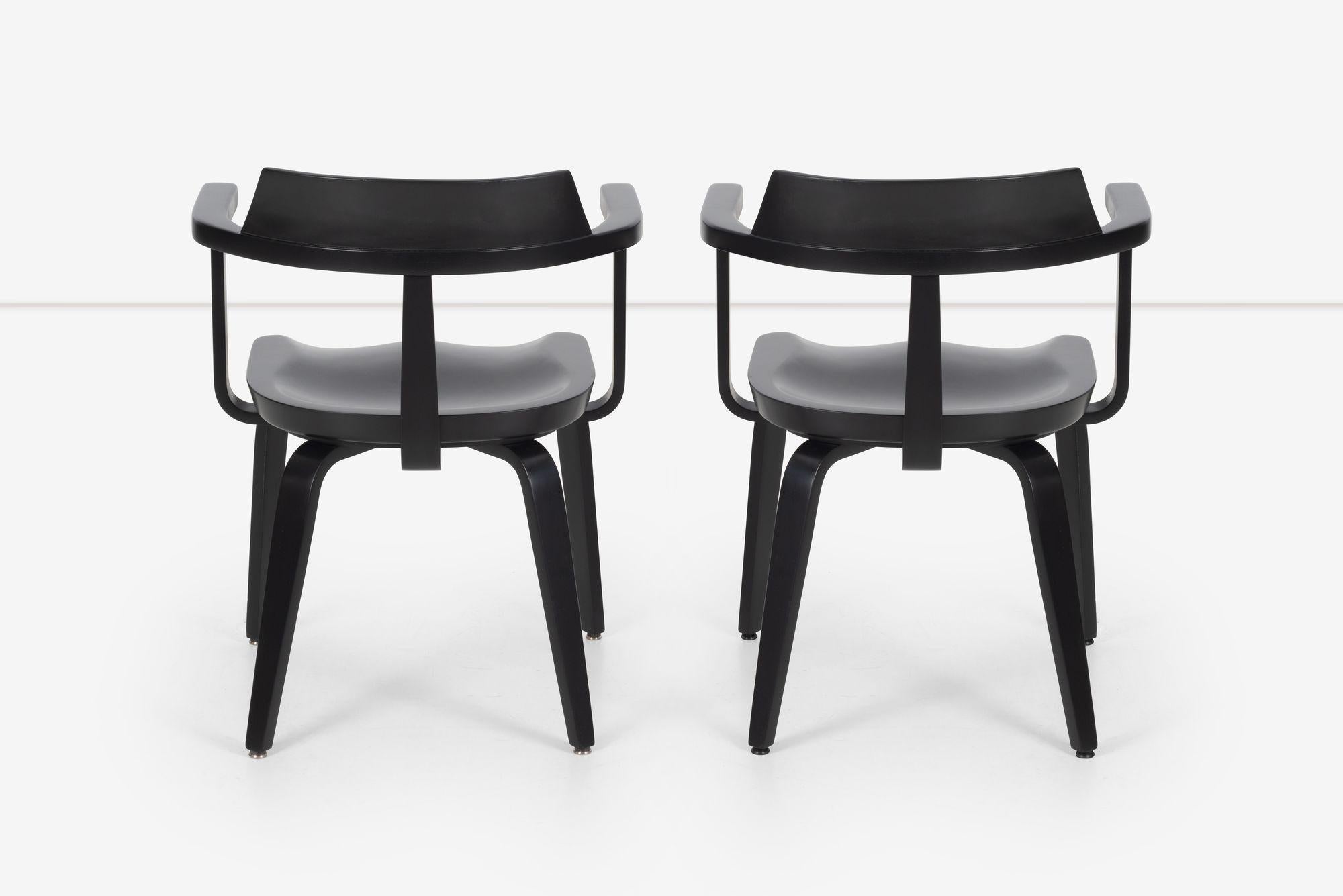Walter Gropius Poltrone per Thonet Set di otto poltrone in nero 1951 in vendita 1