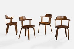 Walter Gropius, Armchairs, Oak, Austria, 1950s