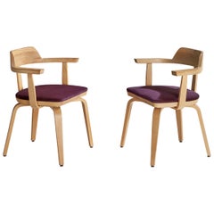 Walter Gropius, Poltrone, Oak, Velluto, USA, anni '70