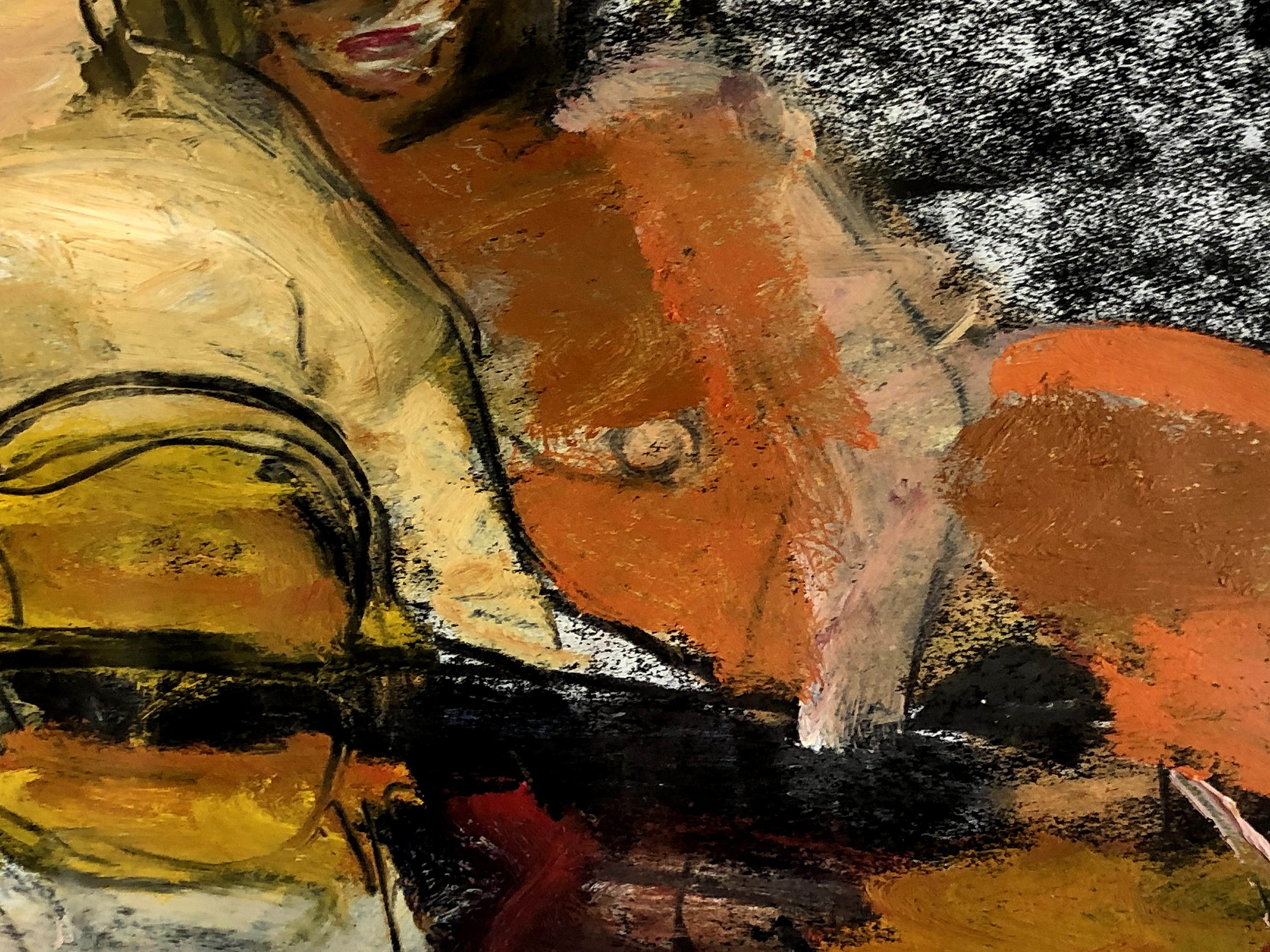 Fait main Walter Gutman - Dessin abstrait sur papier Pastels du milieu du siècle dernier en vente