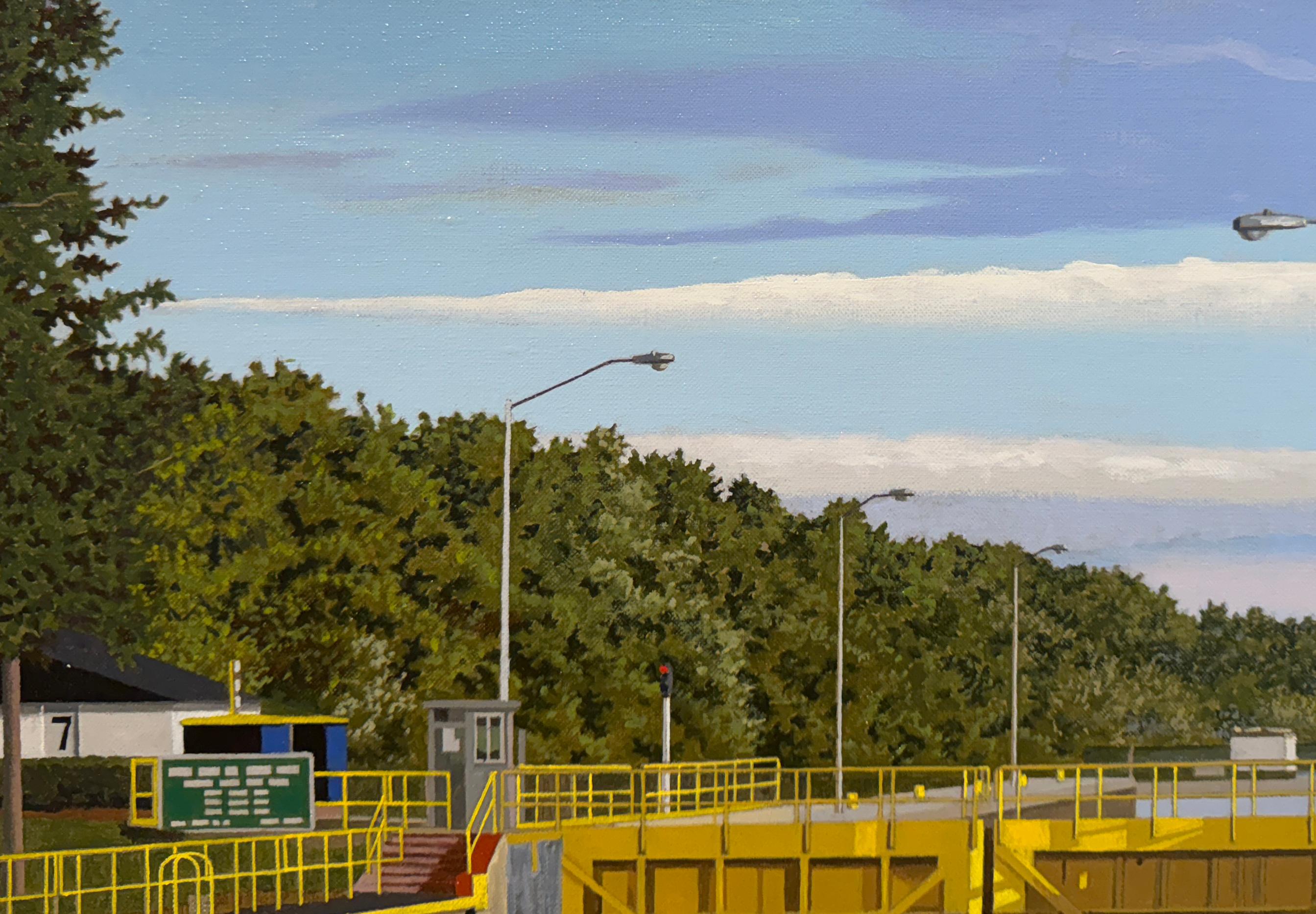 ERIE CANAL, LOCK #7 - Paysage aquatique / Industrial / Realism / New York State en vente 2