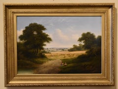 Oil Painting by Walter Heath Williams "A Harvest View"
