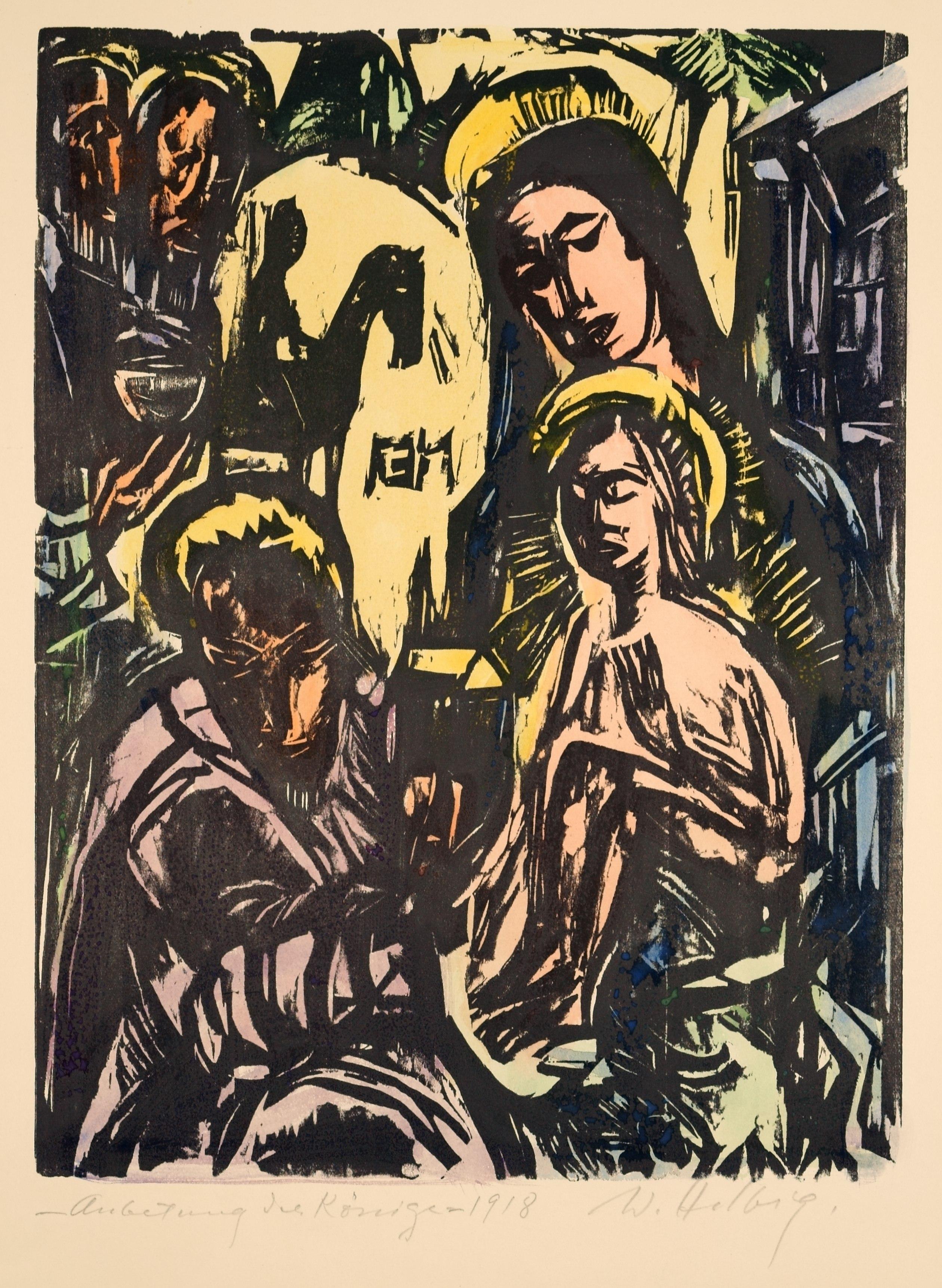 Figurative Print di Walter Helbig - L'adorazione dei Magi / - Il cavaliere del sole