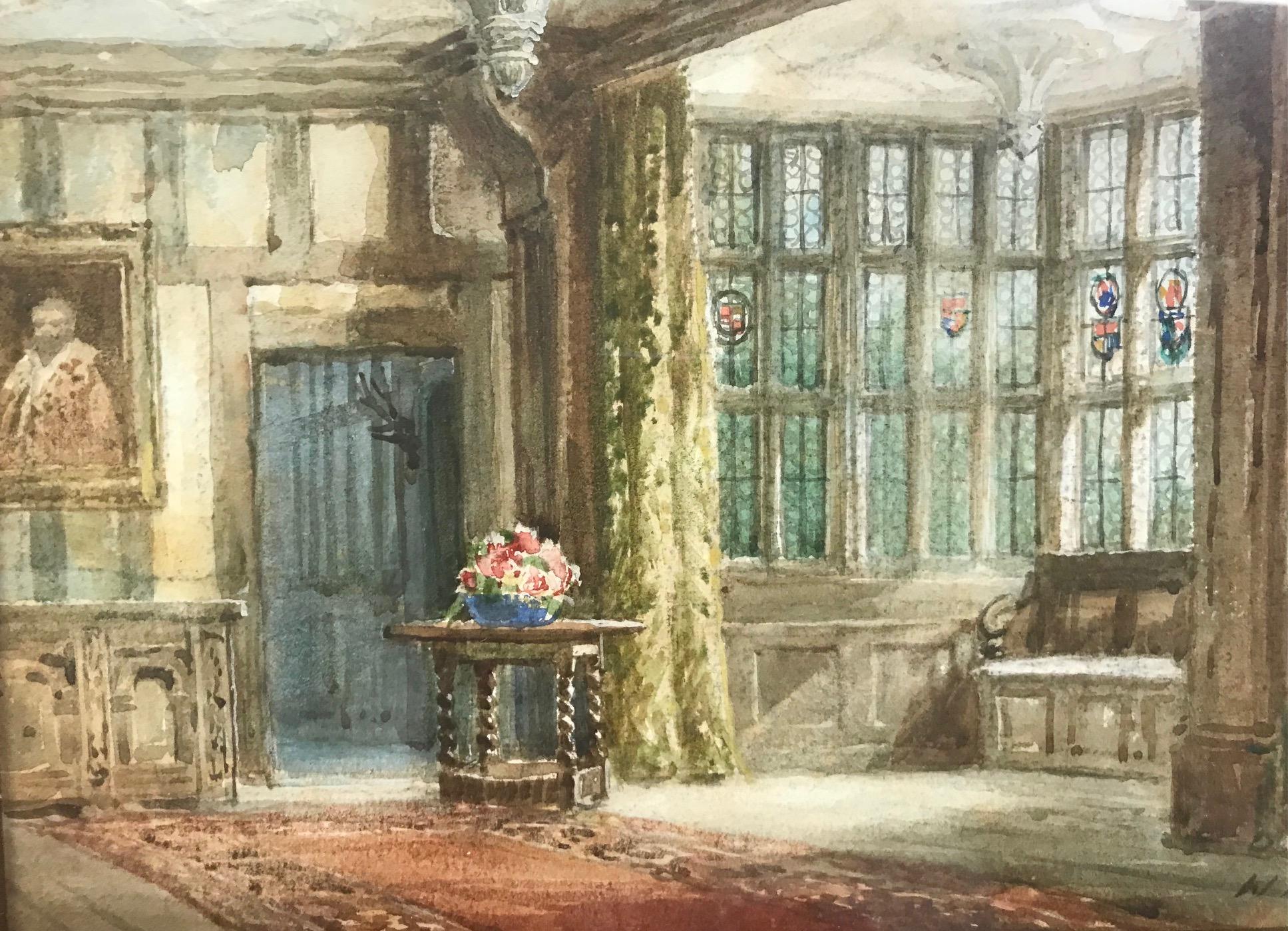 Bramall Hall - Painting by Walter Henry Sweet