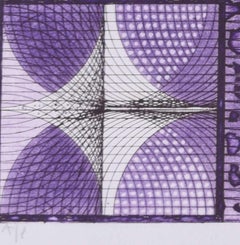 Abstracto sin título, linograbado de Walter Hoyle