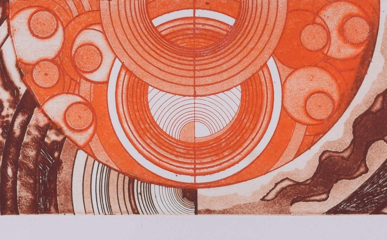 Untitled Abstract, linocut by Walter Hoyle For Sale 3