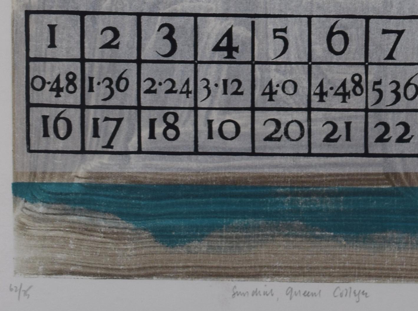 Walter Hoyle Queens' College Cambridge stampa linoleografica Modern British Art in vendita 3