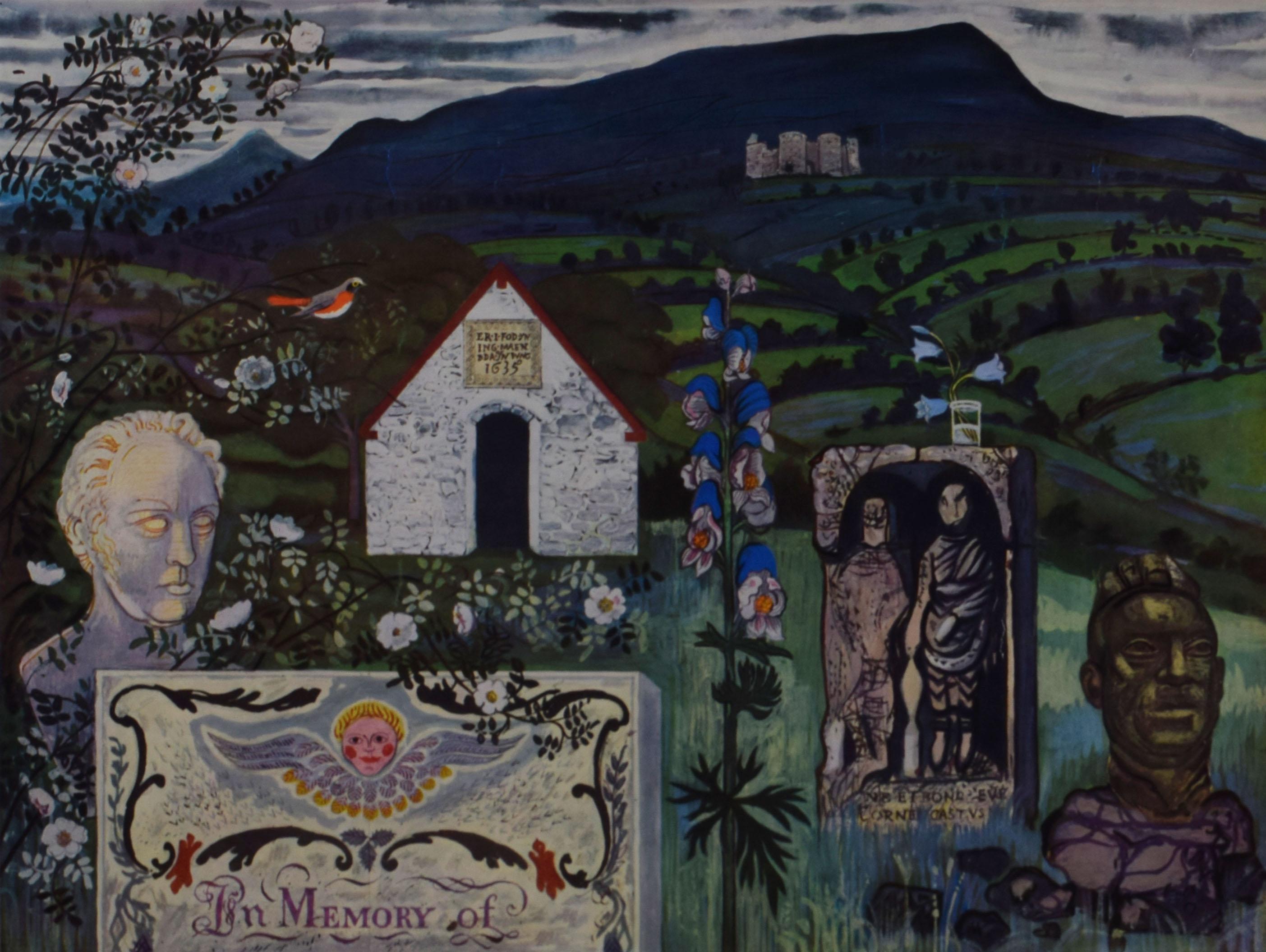 Walter Hoyle Shell Guide to Monmouthshire Werbeplakat Modern British Art im Angebot 1