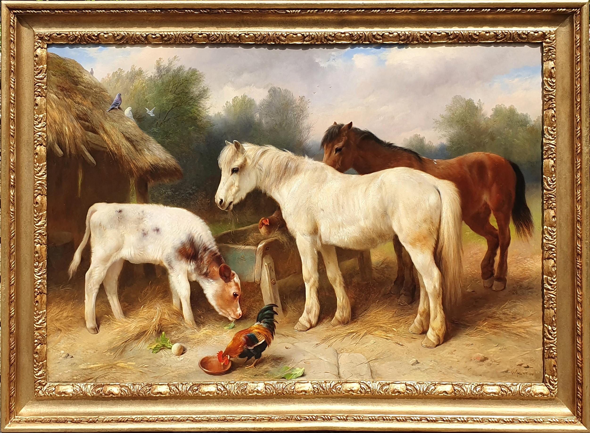 Walter Hunt Animal Painting - Feeding Companions