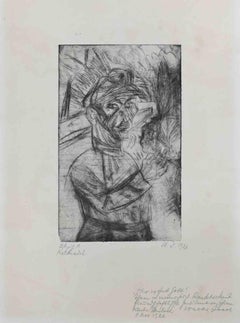 Self-Portrait - Etching by Walter Jacob - 1920