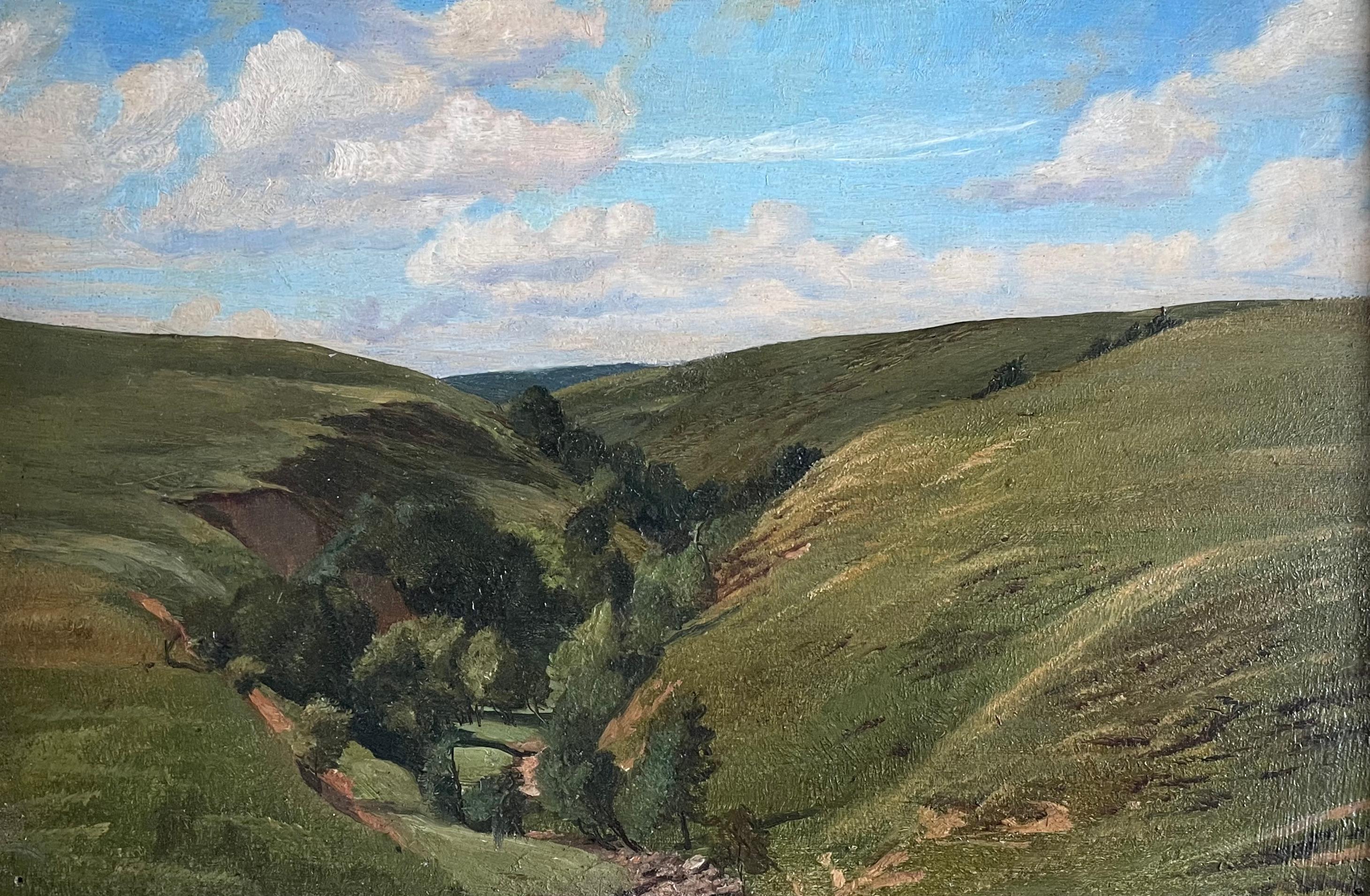 Etruscan School landscape oil by 19th Century British artist Walter James - Painting by Walter James, 3rd Baron Northbourne