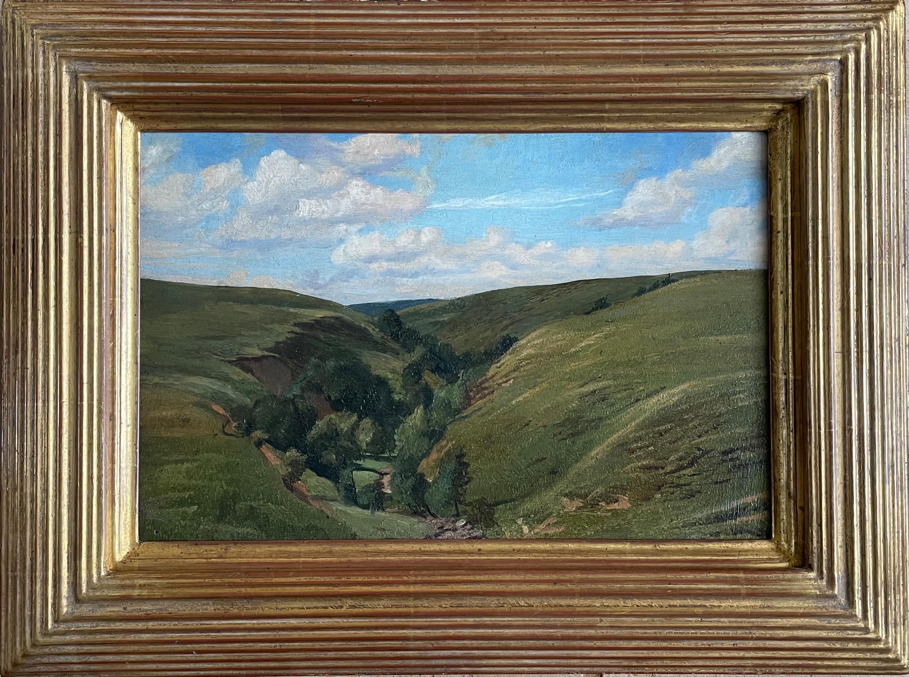Walter James, 3rd Baron Northbourne Landscape Painting - Etruscan School landscape oil by 19th Century British artist Walter James
