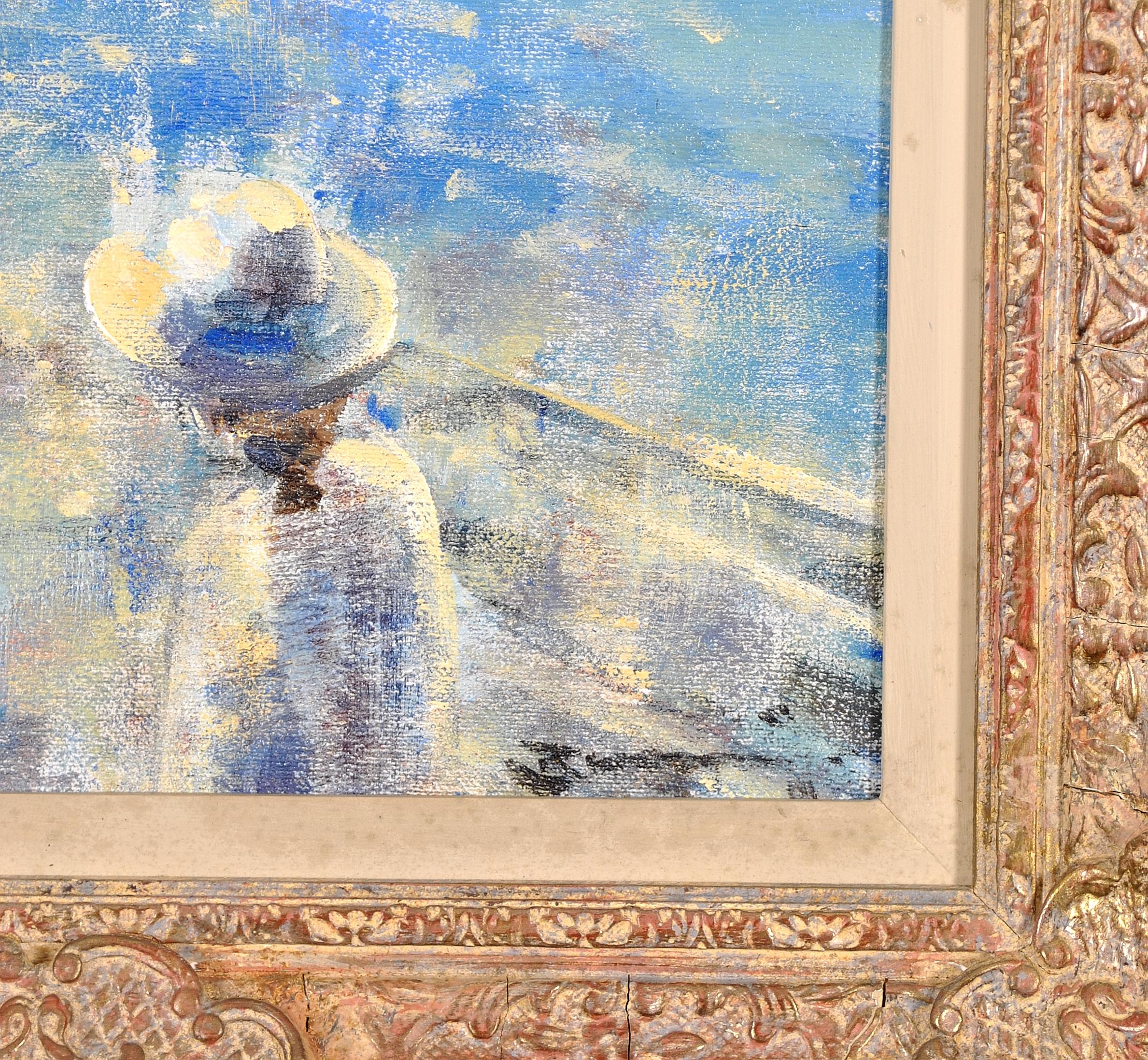 La Regata - Pittura ad olio figurativa del XX secolo di English Impressionist Row 2