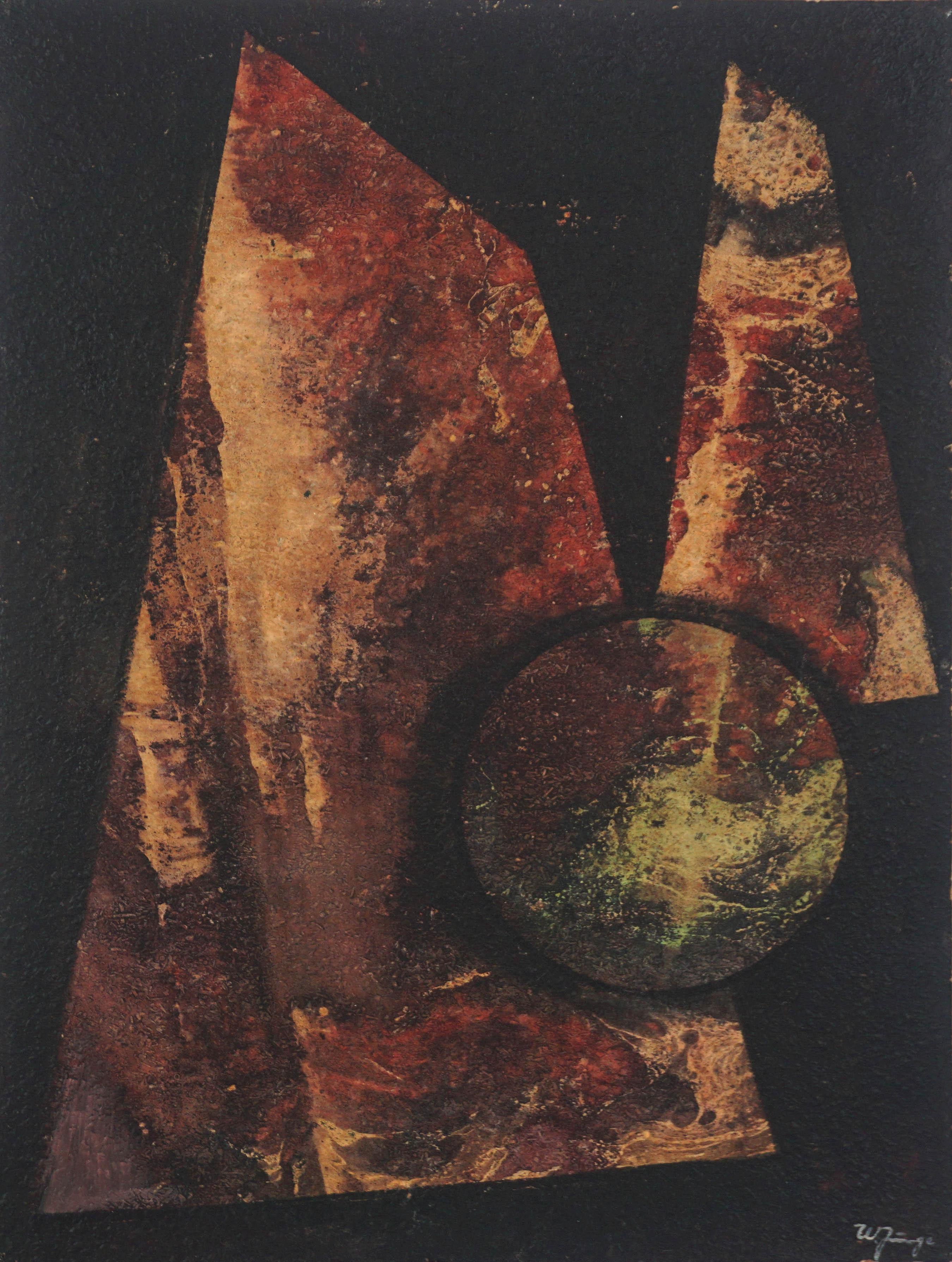 German Post War Abstraction --"Untersuchung" (The Investigation), Signed