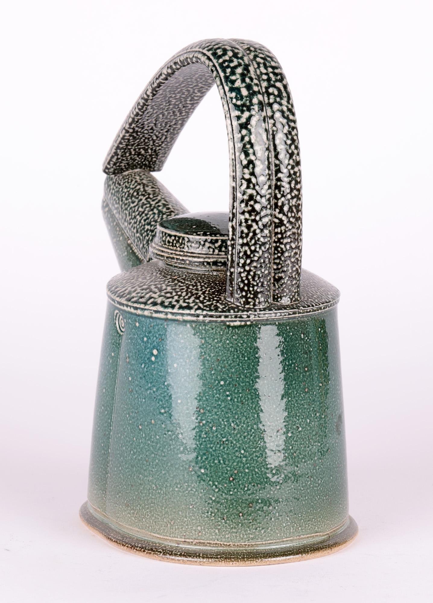 Walter Keeler Salt Glazed Studio Pottery Gun Barrel Teapot 9