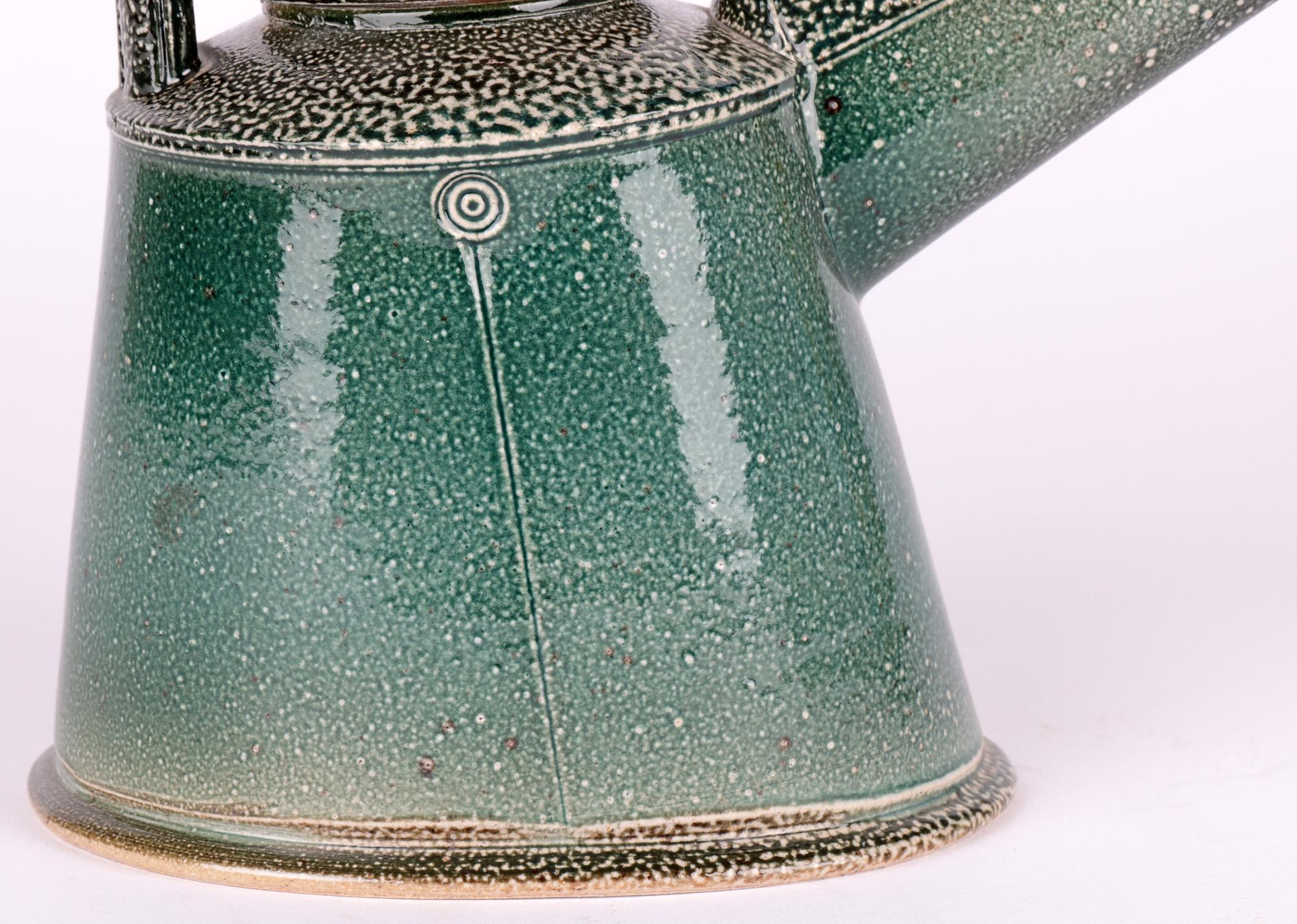 Modern Walter Keeler Salt Glazed Studio Pottery Gun Barrel Teapot