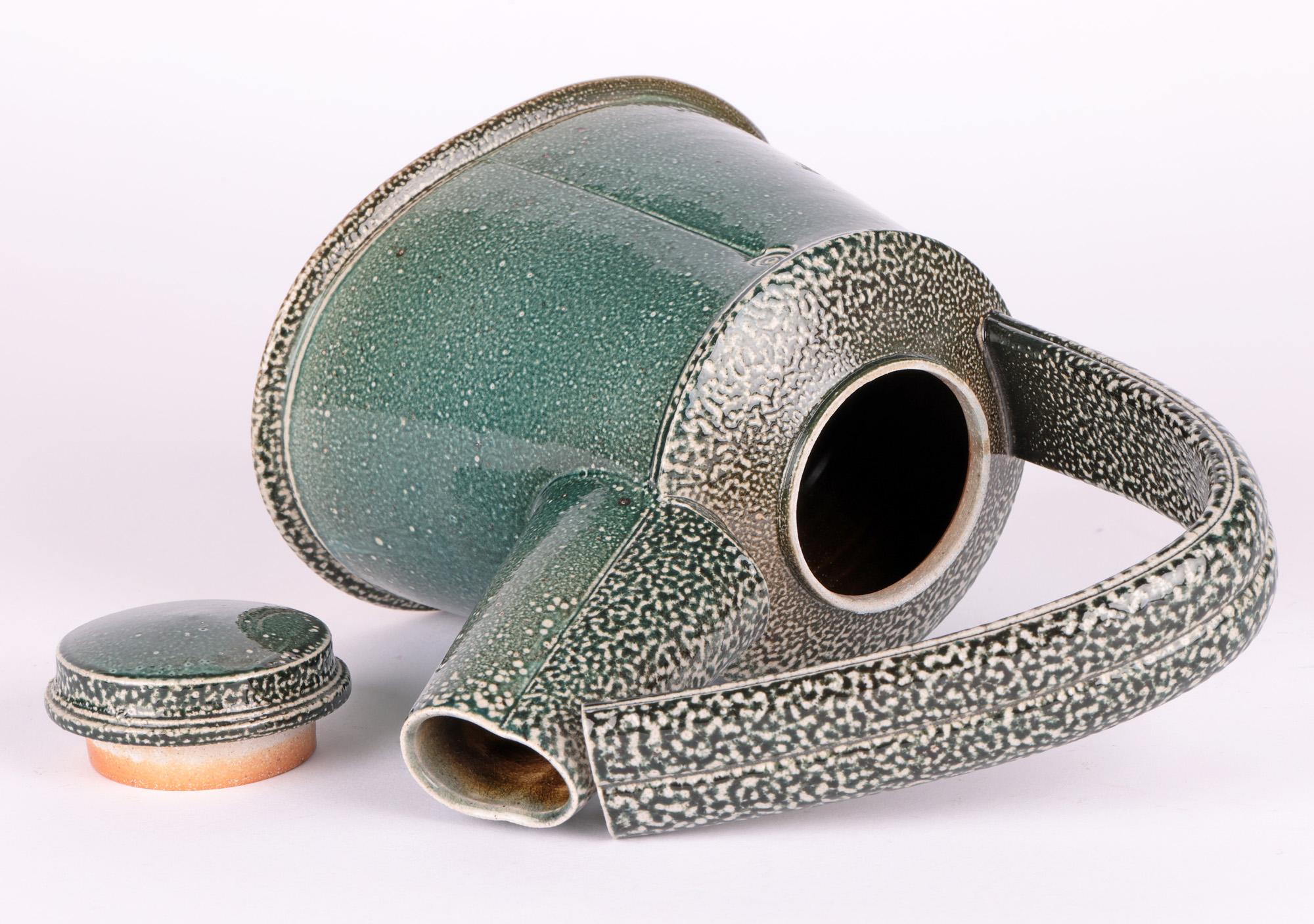 Late 20th Century Walter Keeler Salt Glazed Studio Pottery Gun Barrel Teapot