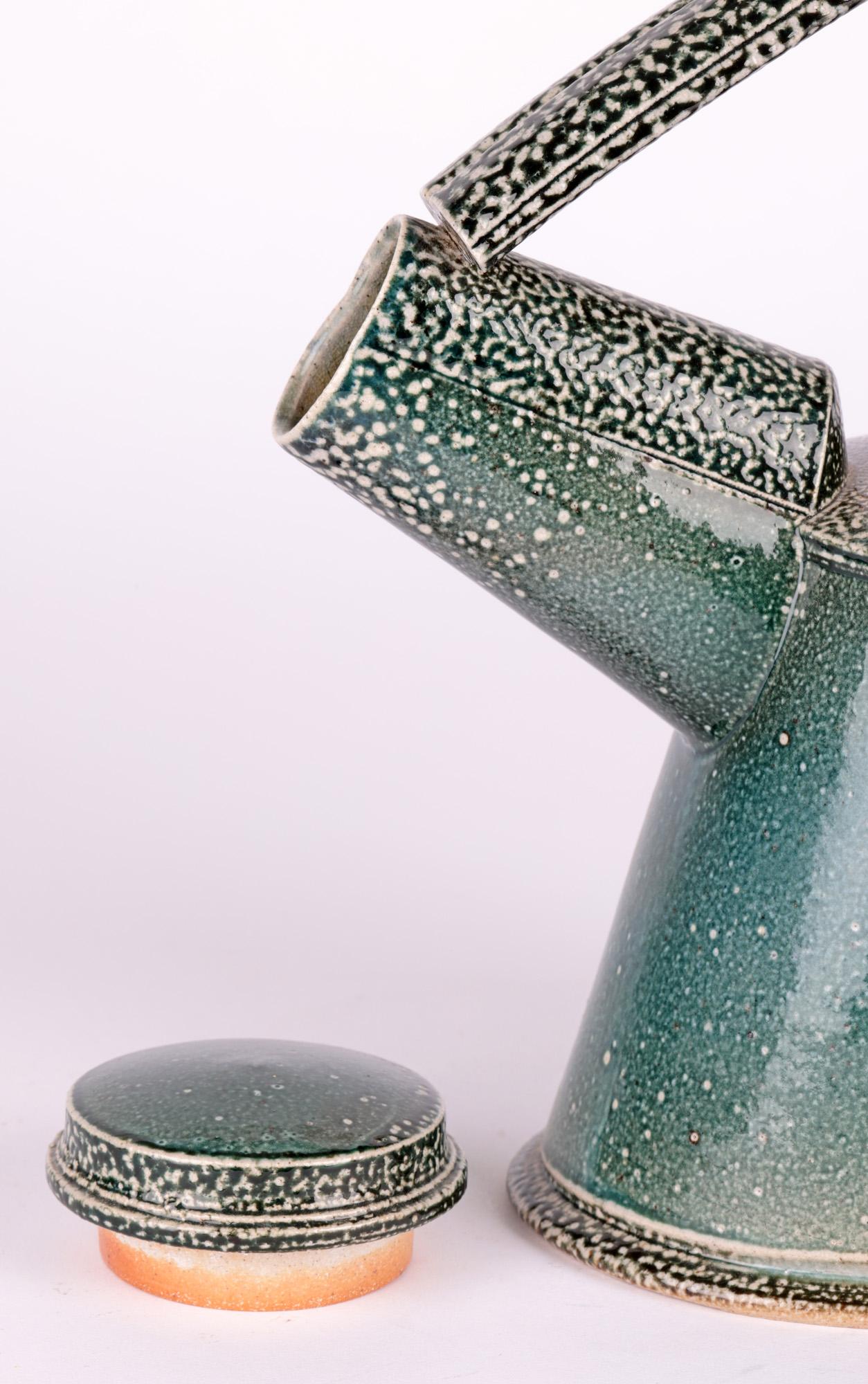 Walter Keeler Salt Glazed Studio Pottery Gun Barrel Teapot 3