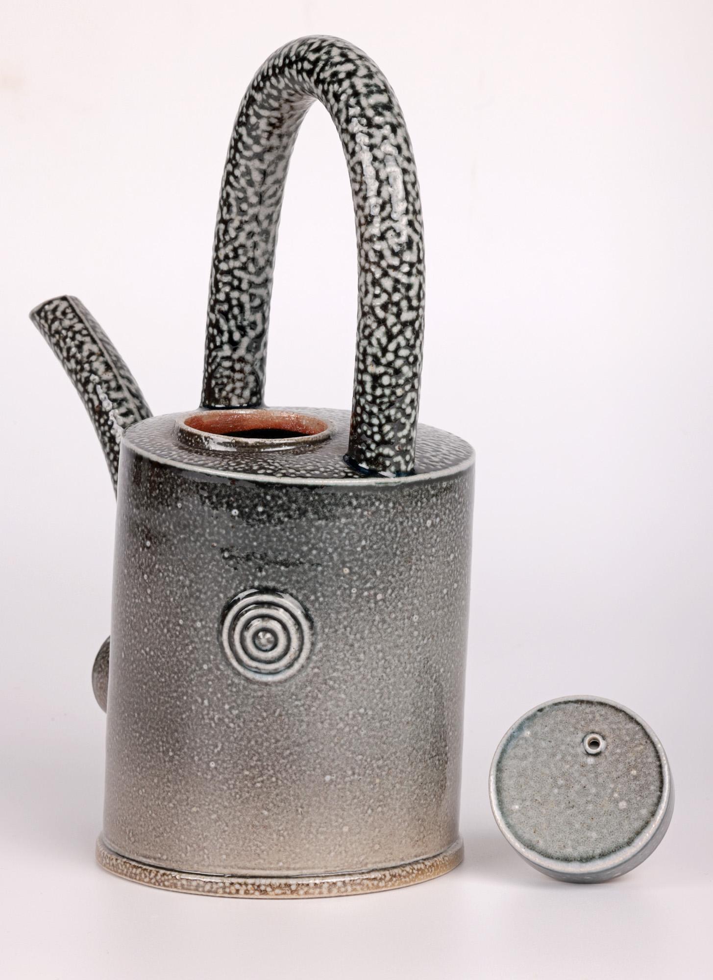 Stoneware Walter Keeler Salt Glazed Studio Pottery Leaning Teapot