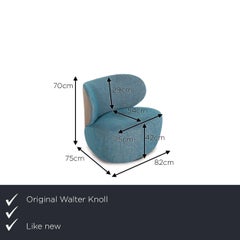 Walter Knoll Boa Fabric Armchair Blue