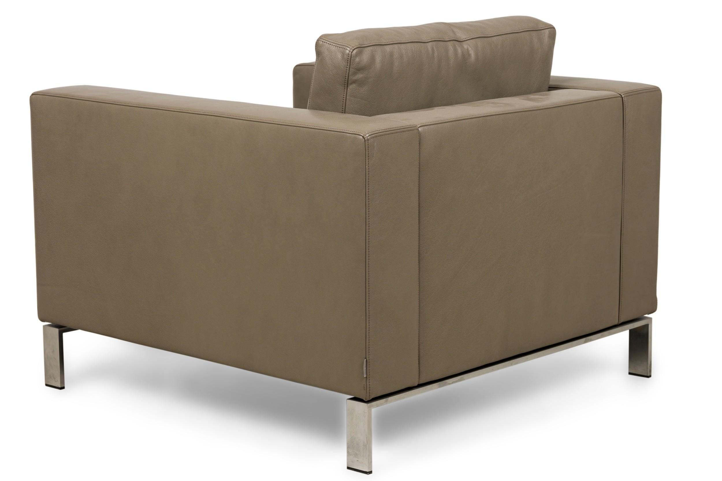 Walter Knoll Sillón Contemporáneo de Piel Gris Desconocido en venta