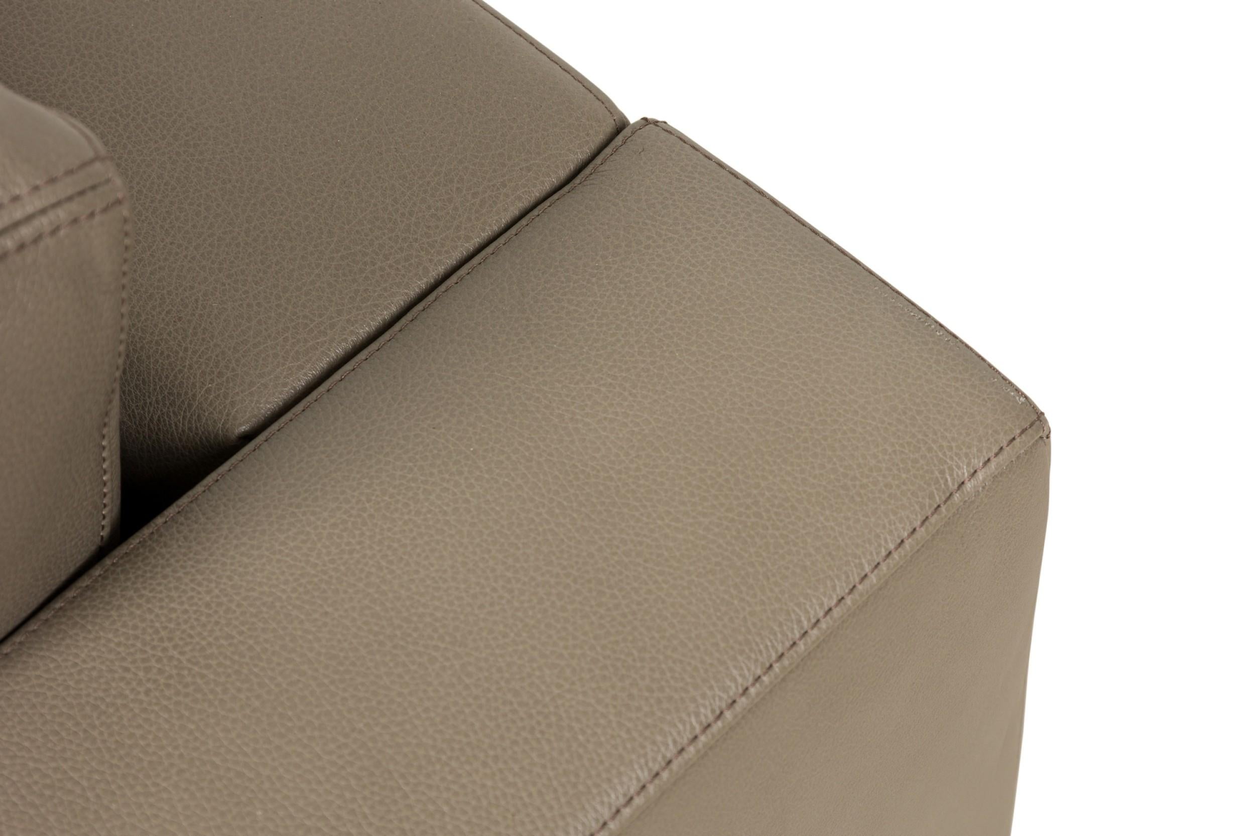 Walter Knoll Sillón Contemporáneo de Piel Gris siglo XX en venta