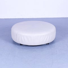 Walter Knoll Drift Designer Leather Foot Stool White