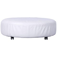 Walter Knoll Drift Designer Leather Foot Stool White