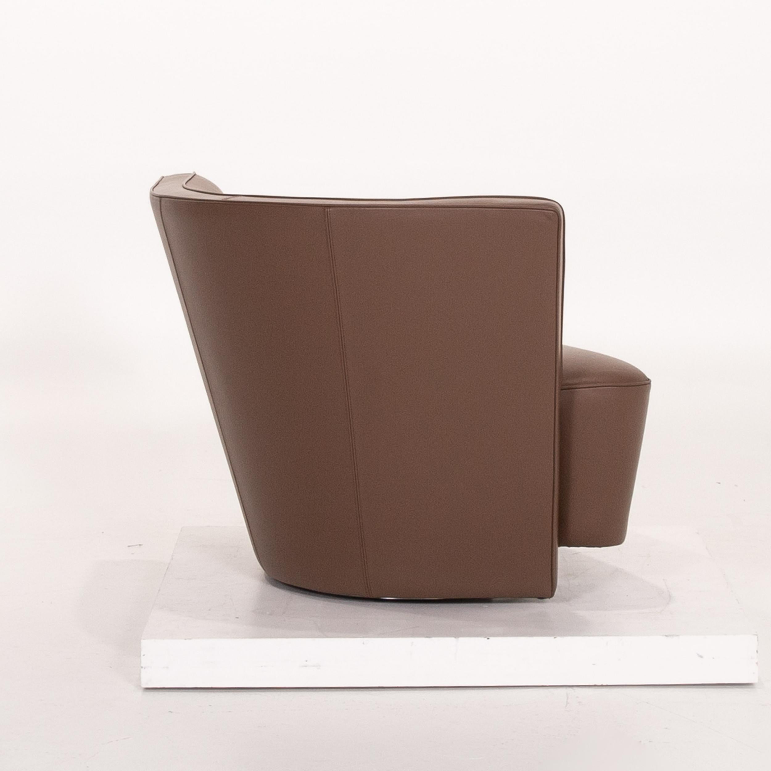 Walter Knoll Drift Leather Armchair Brown For Sale 2