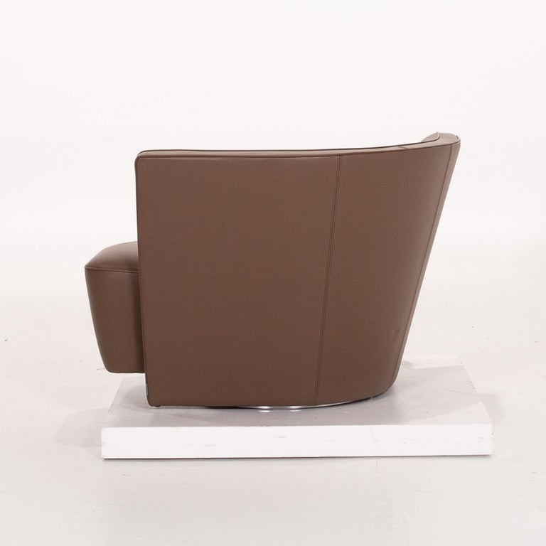 Walter Knoll Drift Leather Armchair Brown For Sale at 1stDibs