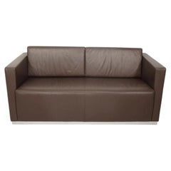 Canapé trois places Walter Knoll Elton en cuir marron « Chocolate Premium »