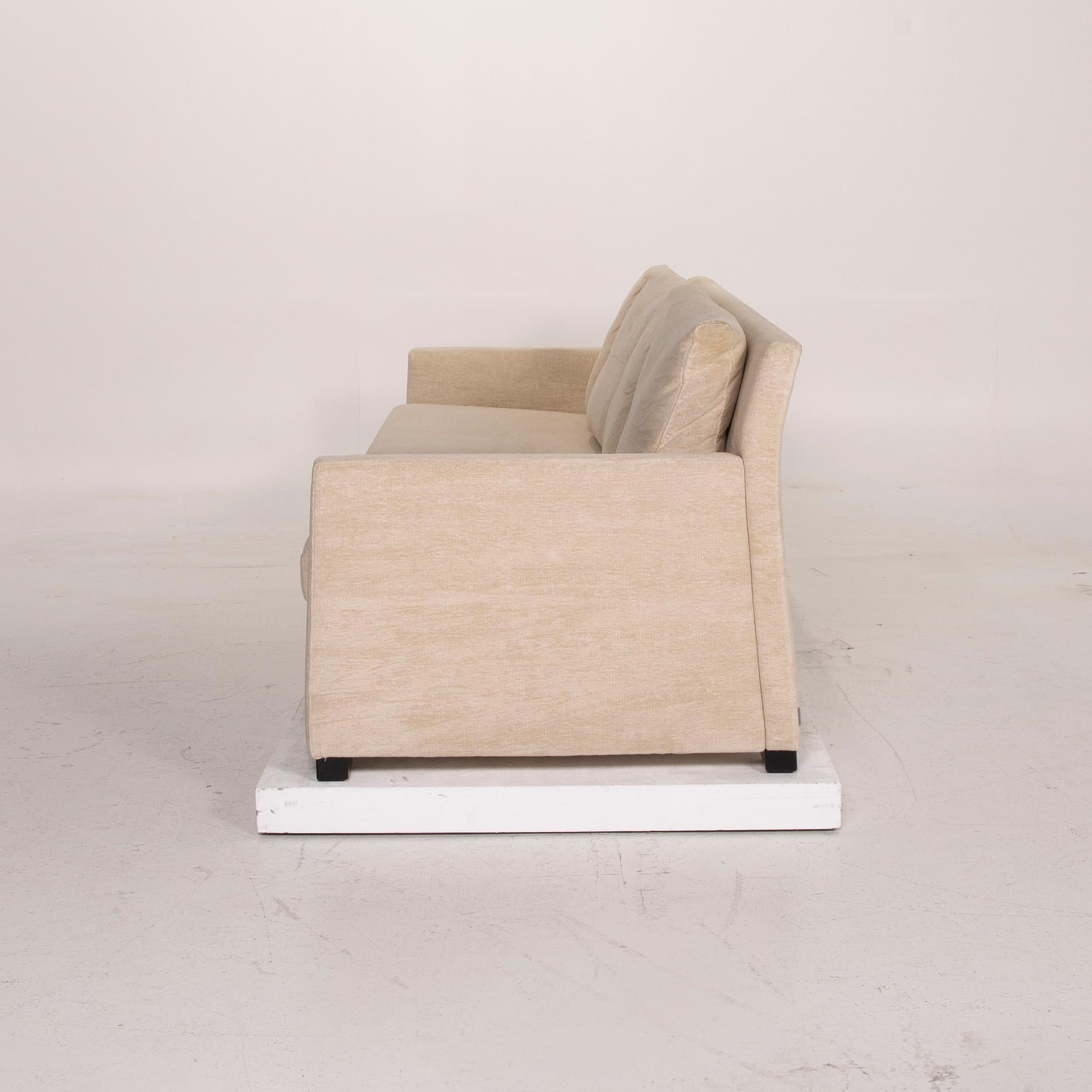 Walter Knoll Fabric Sofa Cream Four-Seat For Sale 5