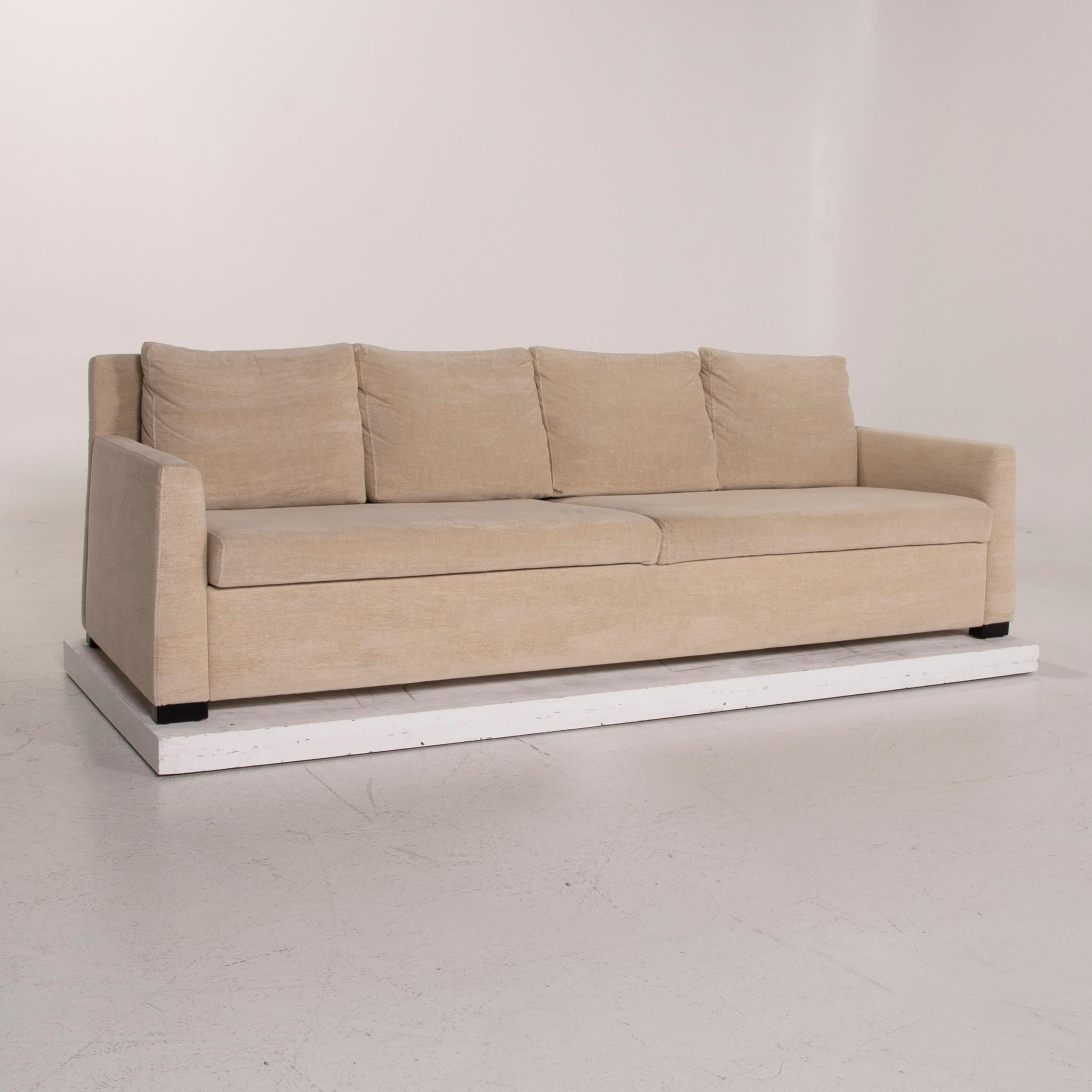 Walter Knoll Fabric Sofa Cream Four-Seat For Sale 1
