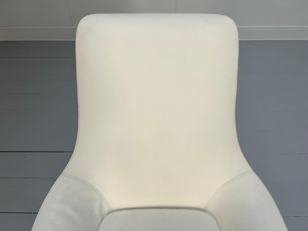 Walter Knoll: Sessel „Flow“ aus weißem Leder im Angebot 6