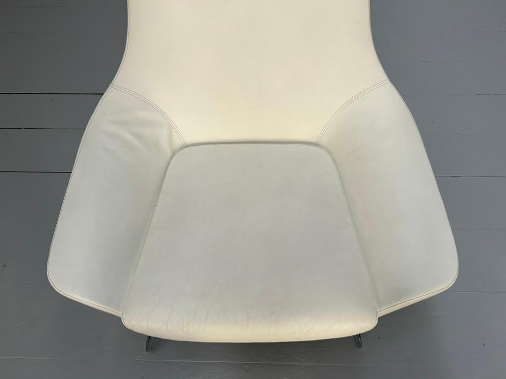 Walter Knoll: Sessel „Flow“ aus weißem Leder im Angebot 7