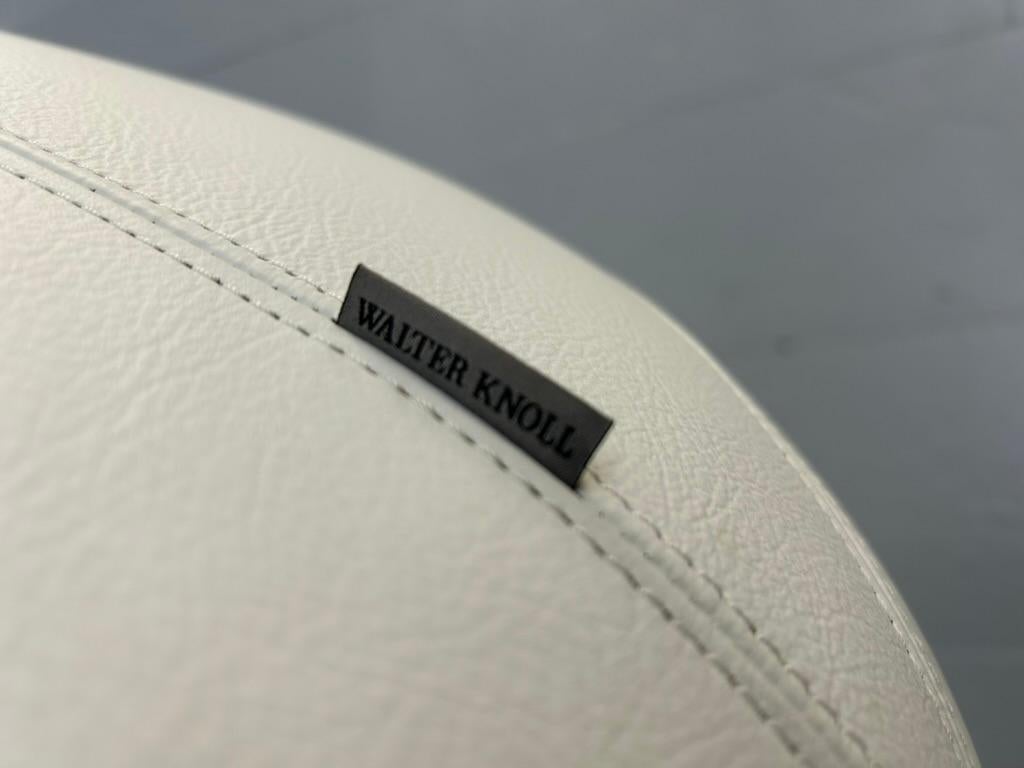 Walter Knoll: Sessel „Flow“ aus weißem Leder im Angebot 8