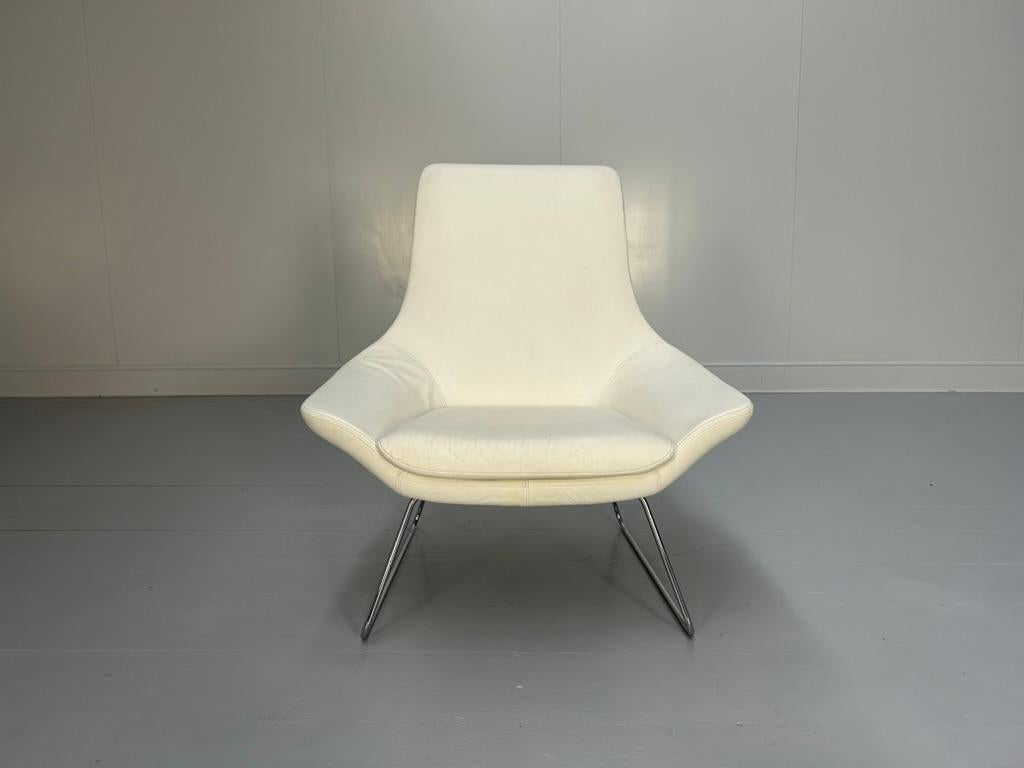 Walter Knoll: Sessel „Flow“ aus weißem Leder im Zustand „Gut“ im Angebot in Barrowford, GB