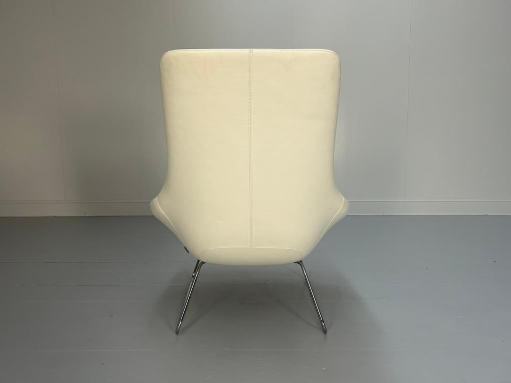 Walter Knoll: Sessel „Flow“ aus weißem Leder im Angebot 2