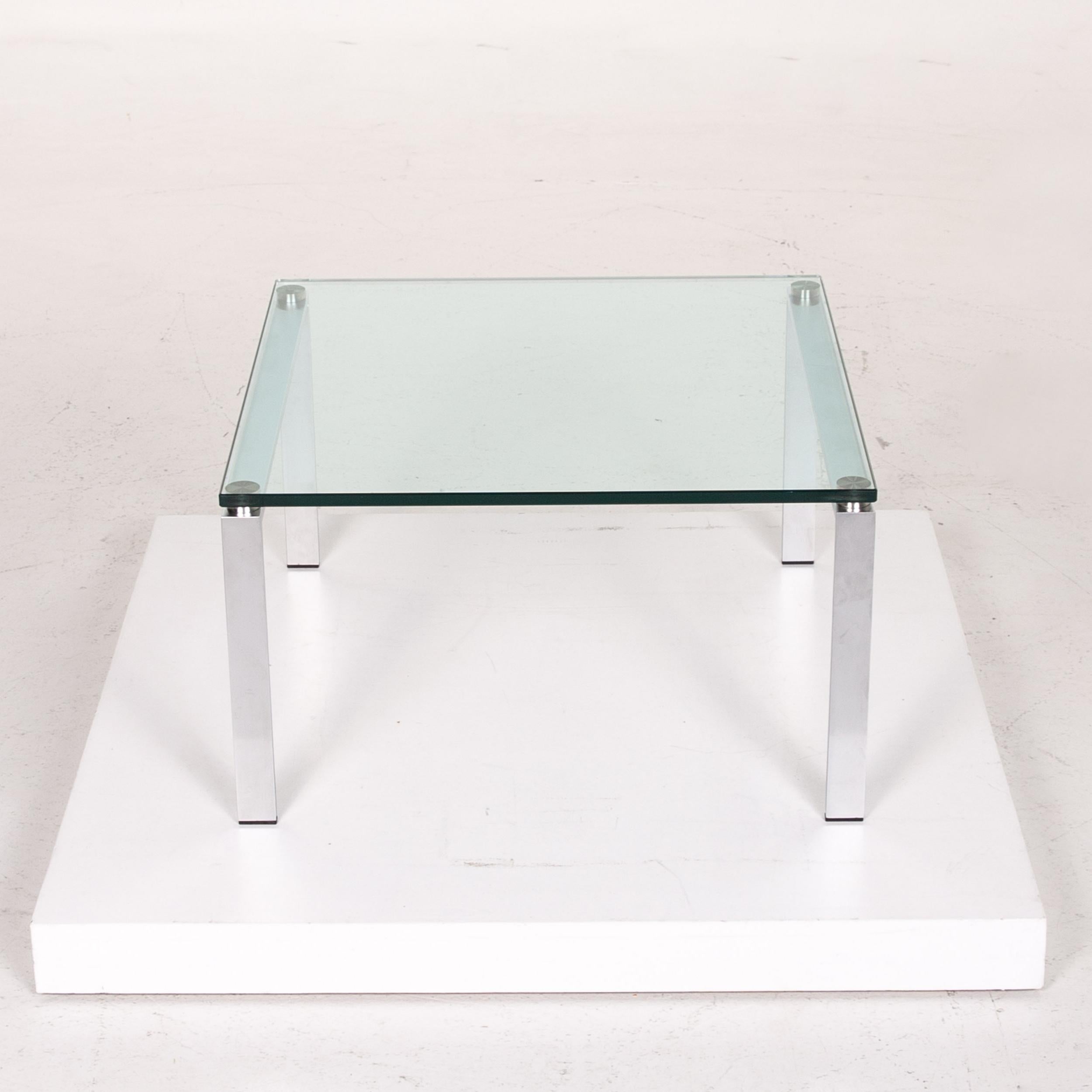 Contemporary Walter Knoll Foster 500 Glass Metal Coffee Table For Sale